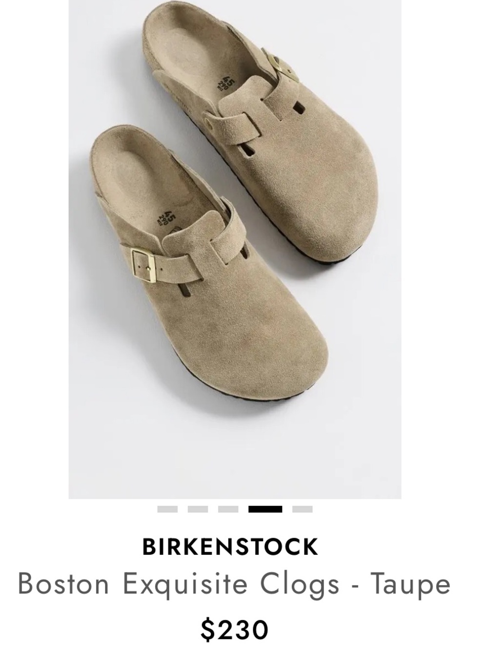 Birkenstock Suede Boston Clogs in Taupe men size 46 US 13-13.5 gently used